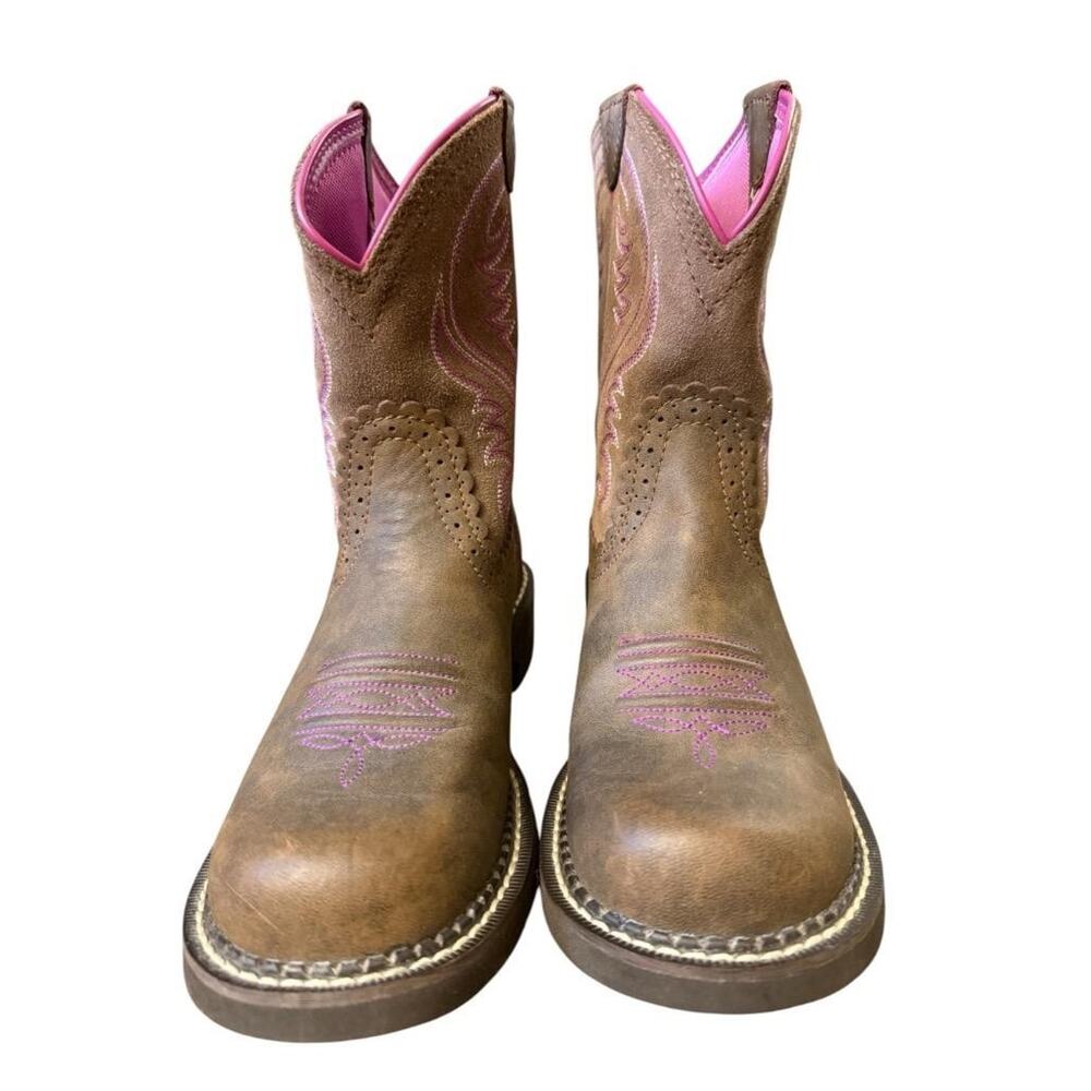 Ariat Fatbaby Brown Leather Cowboy Boot Women size 7 - Picture 4 of 8